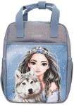 Depesche 13154 TOPModel Wolf - Rucksack in Dunkelblau, mit Model Motiv, Sternen und