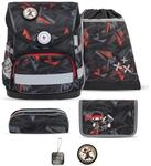 Belmil Compact mit Patches Schulranzen Set 5-teilig mit Brustgurt (405-41/AG/B/S)