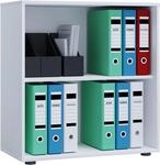 VCM Holzregal stehend | platzsparender Aktenschrank | Ma&szlig;e ca. B. 70 x H. 74 x...