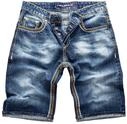 Rock Creek Jeans Shorts Herren Kurze Hose Denim RC-2077 Dunkelblau W29