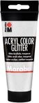 Marabu 12010050582 - Acryl Color glitter silber 100 ml, cremige Acrylfarbe auf