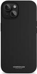 VONM&Auml;HLEN Soft Silicone Case kompatibel mit iPhone 15, Schwarz | Weiche