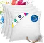 wometo 4er Set Federkissen 100% Federn 45x45-500g Oeko-TEX Sofakissen Kissen