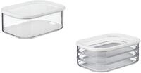 Mepal &ndash; K&auml;se- und Wurstdosen-Set Meat and Cheese Wei&szlig; &ndash; Modula...