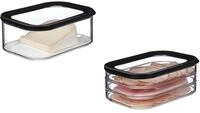 Mepal &ndash; K&auml;se- und Wurstdosen-Set Meat and Cheese Nordic Black &ndash; Modula