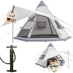 Skandika Luftzelt Tipi Hetta 460 Air Protect | Aufblasbares Familienzelt f&uuml;r 6
