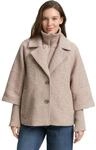 Tom Tailor Damen 1046602 Boucl&eacute; Cape Jacke Im 2-in-1-Look, 38230 - Boucle Beige