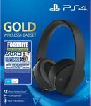 Sony Gold Black Wireless 7.1 Gaming Headset - Fortnite Neo Versa Bundle PS4 [
