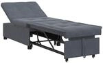 vidaXL Schlafsofa Dunkelgrau 194 x 67 x 82 cm Samt, Wohnzimmer, moderner...