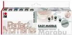 Marabu 1305000000081 - Easy Marble Pastell Set, 6 zarte Marmorierfarben zum