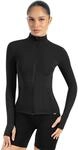 SMILODOX Sportjacke Damen Kenna, Laufjacke mit Stehkragen, Sport Oberteil mit