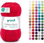 Gr&uuml;ndl Wolle Cotton Quick uni - d&uuml;nne Wolle zum H&auml;keln - Strickgarn - H&auml;kelgarn -