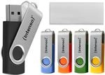 Intenso Office Line USB Stick 5X 64 GB | Super Speed USB-A 3.2 Speicherstick mit bis