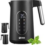 Wasserkocher Edelstahl mit Temperatureinstellung (40&deg;C-100&deg;C) 1,7 Liter 2200 Watt