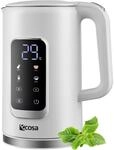 Wasserkocher Edelstahl mit Temperatureinstellung (40&deg;C-100&deg;C) 1,7 Liter 2200...