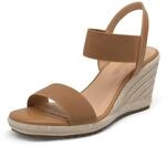 DREAM PAIRS Damen-Espadrilles mit offener Zehenpartie, Elegante Plateau-Sandalen zum