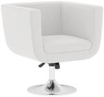 vidaXL Sessel Wei&szlig; Clubsessel Barhocker Drehstuhl Cocktailsessel Loungesessel
