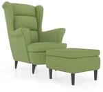 vidaXL Ohrensessel mit Hocker Armlehnen Fernsehsessel Polstersessel Loungesessel