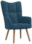 vidaXL Relaxsessel, Sessel mit Stahlrahmen Holzbeinen, Relaxstuhl Polsterstuhl...
