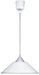 Trio Pendelleuchte, E27 max.60W, &Oslash; 30cm, L&auml;nge 125cm, Riefenglas wei&szlig;