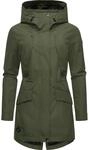 Ragwear leichter Damen &Uuml;bergangsparka langer Regenmantel wasserdicht und