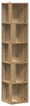 vidaXL Eckregal Artisan-Eiche 33x33x165 cm Holzwerkstoff, Eckschrank, Regal,
