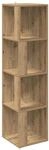 vidaXL Eckregal Artisan-Eiche 33x33x132 cm Holzwerkstoff, Eckschrank, Regal,