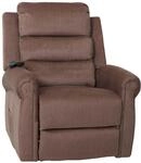 Mendler Fernsehsessel HWC-K63 Stoff 220g/m&sup2; Chenille - braun | Relaxsessel,