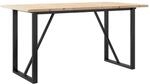 vidaXL Esstisch O-Gestell 140x80x75,5 cm Massivholz Kiefer & Stahl