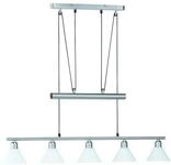 Trio Jojo-Balkenpendel, E14, L.: 102cm, Nickel matt, Glas opal mattwei&szlig; | 