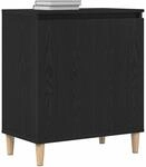 vidaXL Sideboard Schwarz Eichen-Optik 60 x 35 x 70 cm Holzwerkstoff, Wohnzimmer