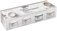 KREUL 75305 - Chalky Kreidefarbe im Set, 4 x 150 ml Farbe in Snow White, Mademoiselle