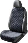 WALSER Premium Sitzauflage Auto Luxor aus edel abgestepptem Velours-Material, 1