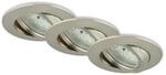 BRILONER LED Einbauleuchten Attach matt-nickel 3er Set Deckenspot Lampen