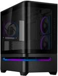 ASUS Prime AP202 mATX PC Geh&auml;use, Stahl, Mid-Tower, Schwarz(gebogenes Panorama
