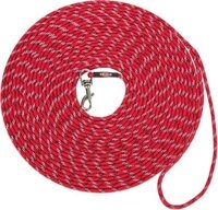 TRIXIE Welpenleine XXS&ndash;XS, 8 m &oslash; 4 mm in rot - Trainingsleine f&uuml;r junge Hunde -