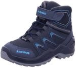 LOWA Maddox Warm GTX Mid Jr Klettstiefel Blau