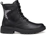 GEOX JUNIOR J CASEY GIRL ANKLE BOOTS BLACK/GUN 33_EU