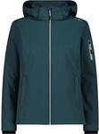 CMP Damen Softshell Hoodie Jacke, trek green, XS