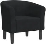 vidaXL Clubsessel Schwarz Samt