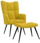 vidaXL Relaxsessel mit Hocker, Sessel mit Stahlgestell, Relaxstuhl Polsterstuhl...
