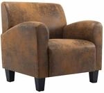 vidaXL Sofasessel Braun 70x69x72 cm Wildlederimitat
