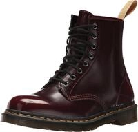 Dr. Martens Vegan 1460, klassische Damenstiefel, Red Cherry Red-Brush Cambridge 600,