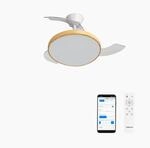 CREATE / WIND CLEAR STUDIO S/Deckenventilator mit Beleuchtung Wei&szlig; Hellesholzfl&uuml;gel