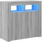 vidaXL Sideboard mit LED-Beleuchtung Schrank Anrichte Beistellschrank Kommode