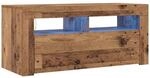 vidaXL TV Schrank, Fernsehtisch mit Stauraum LED-Leuchten, Lowboard f&uuml;r...