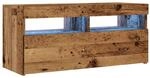 vidaXL TV Schrank, Fernsehtisch mit Stauraum LED-Leuchten, Lowboard f&uuml;r...