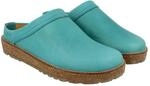 HAFLINGER Travel-Classic Eleganter Clog aus Leder mit Gummisohle T&uuml;rkis (Aqua 1193),