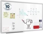 ALLboards Magnetisches Whiteboard 80x50cm Magnettafel mit Aluminiumrahmen Premium