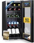 Sommertal Getr&auml;nkek&uuml;hlschrank 60L &ndash; Mini K&uuml;hlschrank mit Glast&uuml;r, Touchscreen &